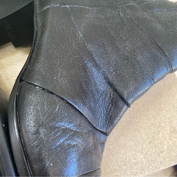 Munro American Black Zip up Bootie Faith Black Kid Size 9.5 Wide - Picture 9 of 11